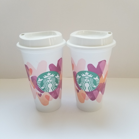Starbucks Other - Starbucks Valentine 2020 Reusable Cups Set of 2